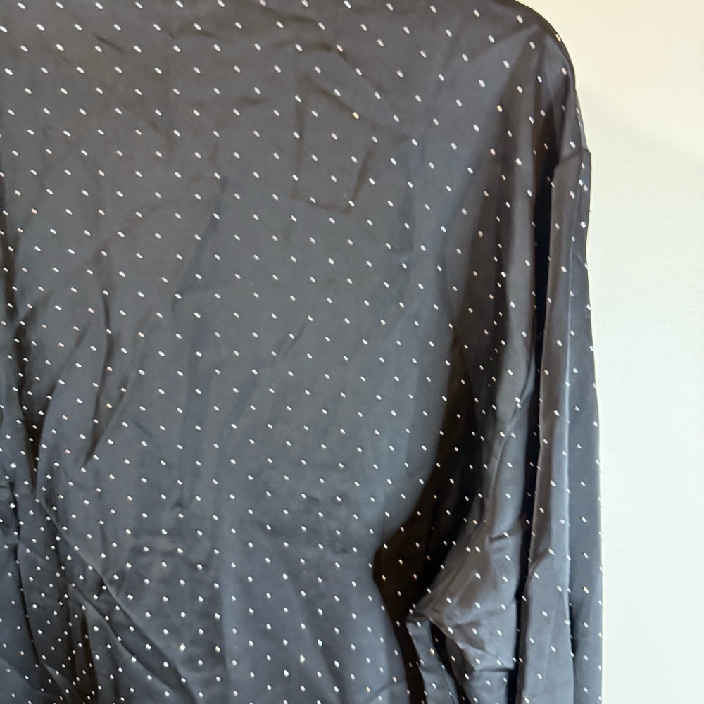 ORTTU Black Shirt Jacket with Subtle Dots - Picture 7 of 9